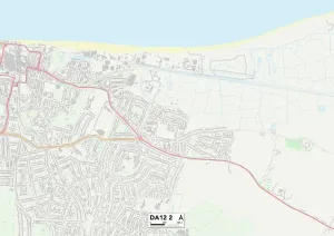 Impresión enmarcada : Gravesham DA12 2 Map