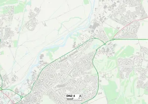 Impresión enmarcada : Doncaster DN2 4 Map Impresión enmarcada : Doncaster DN2 4 Map
