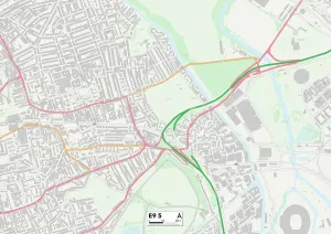 E - Londres E Imprime: Hackney E9 5 Map