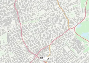 E - Londres E Imprime: Waltham Forest E17 9 Map