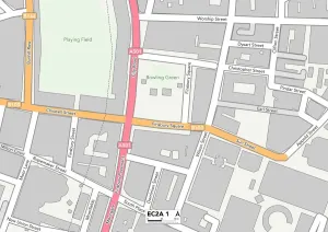Hackney EC2A 1 Map