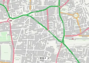 Impresión enmarcada : Hackney EC2A 3 Map