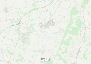 Impresión enmarcada : Exeter EX11 1 Map Impresión enmarcada : Exeter EX11 1 Map