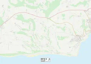 Impresión enmarcada : Exeter EX12 3 Map