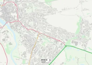 Impresión enmarcada : Exeter EX32 8 Map