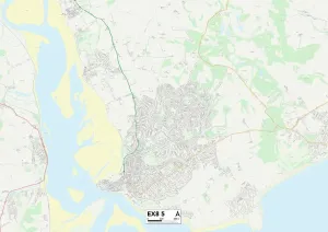 Impresión enmarcada : Exeter EX8 5 Map