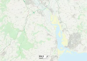 Impresión enmarcada : Teignbridge EX6 8 Map