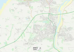 Impresión enmarcada : Torridge EX39 3 Map