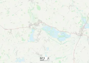 Cotswold GL7 4 Map