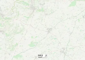 Impresión enmarcada : Cotswold GL8 8 Map