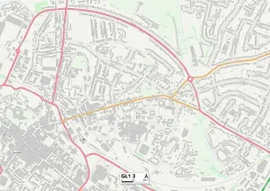 GL - Gloucester Imprime: Gloucester GL1 3 Map