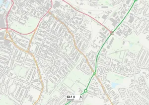 GL - Gloucester Imprime: Gloucester GL1 4 Map