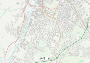 GL - Gloucester Imprime: Gloucester GL1 5 Map