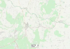 Impresión enmarcada : Gloucester GL17 0 Map Impresión enmarcada : Gloucester GL17 0 Map