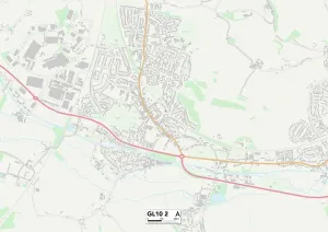 GL - Gloucester Imprime: Stroud GL10 2 Map