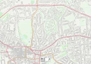 Impresión enmarcada : Ipswich IP4 2 Map