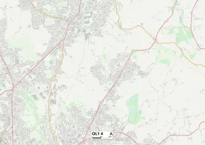 OL - Oldham Imprime: Oldham OL1 4 Map
