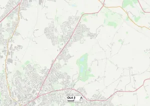 Impresión enmarcada : Oldham OL4 2 Map