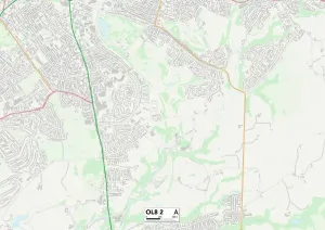 OL - Oldham Imprime: Oldham OL8 2 Map