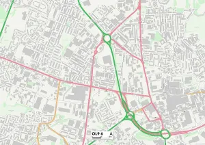 Oldham OL9 6 Map