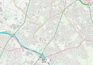 Oldham OL9 7 Map
