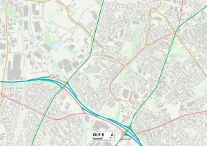 OL - Oldham Imprime: Oldham OL9 8 Map