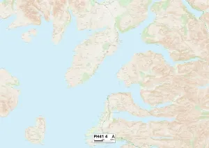 Impresión enmarcada : Mapa PH41 4 de Highland Impresión enmarcada : Mapa PH41 4 de Highland