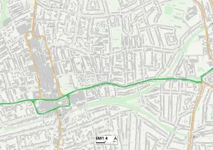 SM - Sutton Imprime: Sutton SM1 4 Map