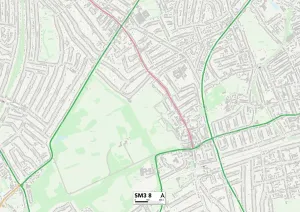Sutton SM3 8 Map