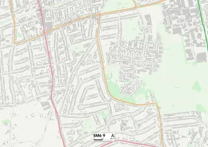 SM - Sutton Imprime: Sutton SM6 9 Map