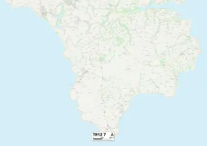 TR - Truro Imprime: Cornwall TR12 7 Map