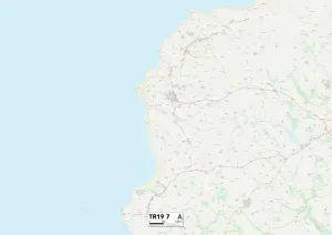 TR - Truro Imprime: Cornwall TR19 7 Map