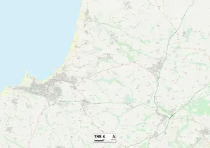 TR - Truro Imprime: Cornwall TR8 4 Map
