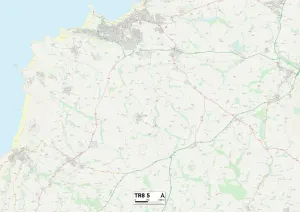 TR - Truro Imprime: Cornwall TR8 5 Map