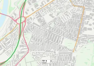TS - Middlesbrough Imprime: Middlesbrough TS1 4 Map