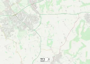 Impresión enmarcada : Middlesbrough TS7 0 Map