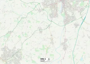WR - Worcester Imprime: Worcester WR2 4 Map