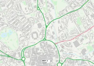 Wolverhampton WV1 1 Map
