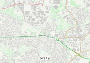WV - Wolverhampton Imprime: Wolverhampton WV13 3 Map