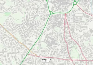 Wolverhampton WV2 4 Map