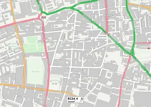 Impresión enmarcada : Hackney EC2A 4 Map
