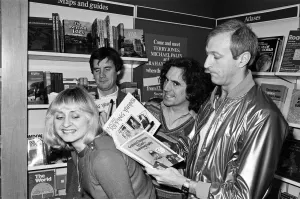01002 Imprime: Tres de la equipo cómico Monty Python, Michael Palin, Terry Jones y Graham Chapman.