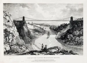 Isambard Kingdom Brunel Imprime: Vista de la Puente de Sustentación de Clifton.
