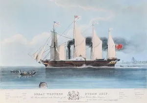 Isambard Kingdom Brunel Imprime: Gran Vapor de Vapores Occidental, 1838.