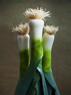 Tres cebollas de apio.