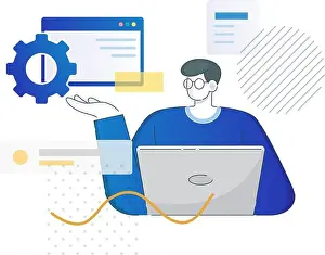 Diseño de Sitio Web - Desarrollador Full Stack - Ilustración como Archivo EPS 10