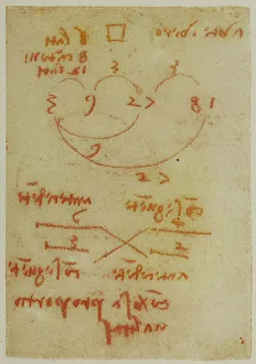Victoria And Albert Museum Artwork Imprime: Arithmetic notes, page from the Codex Forster II