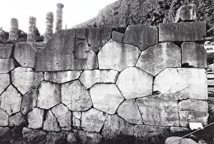 Classical Greek Artwork Imprime: Base of the Temple of Apollo, Delphi