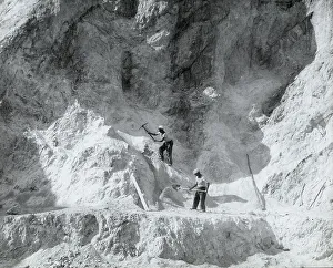 Raw Material Extraction Process Imprime: In the cave