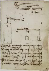 Renaissance Artist Leonardo Da Vinci Imprime: Physics calculations using different weights